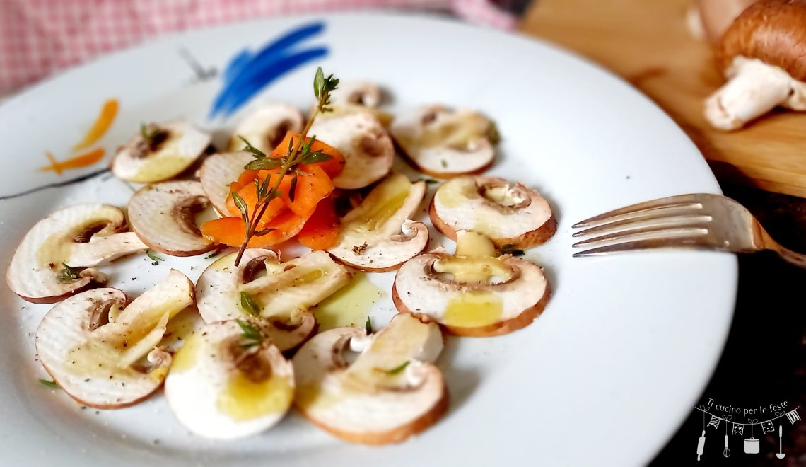 Carpaccio di funghi champignon